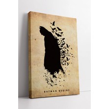 Mushen Studio Batman Begins Silhouette Kanvas Duvar Dekoru Vintage Yarasa Efekti Modern Kahraman Tablosu Kanvas Ta