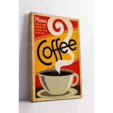 Mushen Studio Retro Coffee Temalı Renkli Mutfak Duvar Dekoru  ile Enerjik ve Eğlenceli Atmosfer Kanvas Tablo Duvar