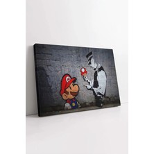 Mushen Studio Mario , Polis Tablo, Mario Mantar Kanvas, Oyun Konsolu Tablo, Lüks Kanvas, Trend Tasarım Kanvas Tabl