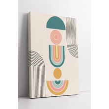 Mushen Studio Renkli Geometrik Desenli Minimalist Modern Boho Tarz Soyut Duvar Dekoru Kanvas Tablo Duvar Dekoru Sa