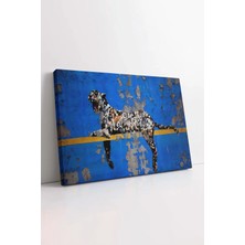 Mushen Studio Banksy Leopar , Mavi Grafiti Tablo, Banksy Sanat Eseri Kanvas, Lüks Dekor Tablo Kanvas Tablo Duvar D