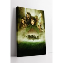 Mushen Studio The Lord Of The Rings Fellowship Efsanevi Kahramanlar Yeşil Ton Fantastik Afiş Kanvas Tablo Duvar De