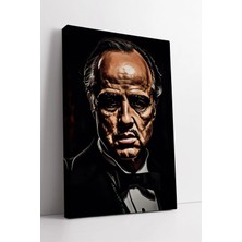 Mushen Studio The Godfather Don Corleone Temalı Klasik Portre  Modern Dekoratif Duvar Sanatı Kanvas Tablo Duvar De