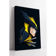 Mushen Studio Wolverine Minimal Çizim  Keskin Pençe Temalı Modern Stilize Süper Kahraman Duvar Dekoru Kanvas Tablo