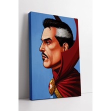 Mushen Studio Doctor Strange Portre Temalı Dinamik Kırmızı Mavi  Modern Duvar Dekor Sanatı Kanvas Tablo Duvar Deko