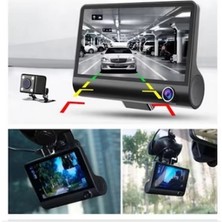 MidasTech Vothoon Araç Içi Kamera Gece Görüşlü 3 Kameralı 4 Inç 1080P Yol Kayıt Kamerası Geri Vites