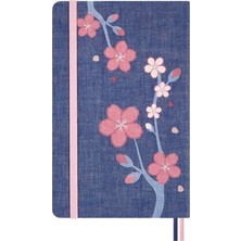 Aesco Sakura Tasarımlı A4 Boyutunda Çizgili Defter - Özel Seri
