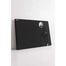 Mushen Studio Tokyo Ghoul Kaneki Minimal Maskeli Karanlık Atmosfer Anime Tasarım Modern Dekoratif Kanvas Tablo Duv
