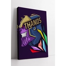 Mushen Studio Thanos Renkli Minimal  Modern Çizim Kozmik Güç Temalı Stilize Süper Villain Dekoru Kanvas Tablo Duva
