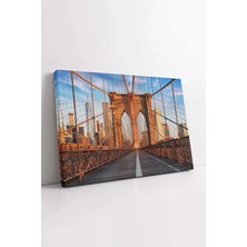 Mushen Studio Brooklyn Köprüsü , New York Tablo, Her Mekana Uygun Dekoratif Tablo, Lüks Tablo Kanvas Tablo Duvar D