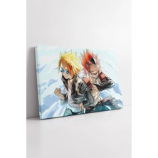 Mushen Studio Boku No Hero Kirishima ve Kaminari Enerjik Anime Çizim Modern Renkli Dekoratif Kanvas Tablo Duvar De