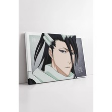 Mushen Studio Bleach Anime Byakuya Kuchiki Portre Minimal Stil Modern Japon Karakter Tasarım Kanvas Tablo Duvar De