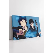 Mushen Studio Blue Exorcist Rin ve Yukio Okumura Anime Kardeşler Minimal Çizim Modern Kanvas Duvar Tablo Kanvas Ta