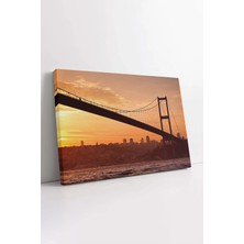 Mushen Studio Boğaz Köprüsü , Istanbul Boğazı Tablo, Istanbul Manzarası Kanvas, Premium Lüks Tablo Kanvas Tablo Du
