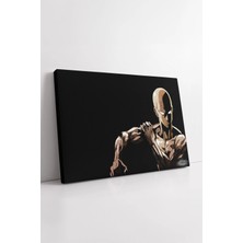 Mushen Studio One Punch Man Saitama Minimal Karanlık Stil Güçlü Çizim Anime Temalı Modern Dekoratif Kanvas Tablo D