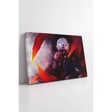 Mushen Studio Tokyo Ghoul Kaneki Ken Kırmızı Enerji Karanlık Güç Anime Aksiyon Tasarım  Dekoru Kanvas Tablo Duvar