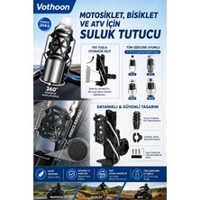 MidasTech Bisiklet Motosiklet Atv ve Scooter Uyumlu Matara Suluk Tutucu Gidon Bağlantılı Esnek Gövdeli Şi