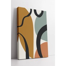 Mushen Studio Soyut Renk Blokları ve Kalın Çizgilerle Modern Minimal Boho Tarzında Dekoratif Kanvas Tablo Duvar De