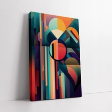 Mushen Studio Renkli Geometrik Şekiller Minimalist Kanvas Tablo Duvar Dekoru Salon Ofis Yatak Odası