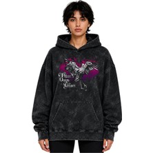 Sevbano Three Days Grace Rock Metal Müzik Grubu Baskılı Unisex Oversize Yıkamalı Premium Hoodie Sweatshirt