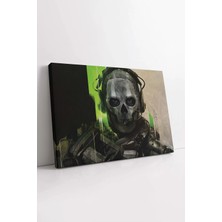 Mushen Studio Call Of Duty Modern Warfare Ghost Oyun Afişi Oyuncu Odası Için Dekoratif  Duvar Dekoru Kanvas Tablo