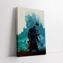 Mushen Studio Renkli Assassins Creed Valhalla Oyun Odası Kanvas Tablo Duvar Dekoru Salon Ofis Yatak Odası