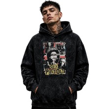 Sevbano Sex Pistols Rock Metal Müzik Grubu Baskılı Unisex Oversize Yıkamalı Premium Hoodie Sweatshirt