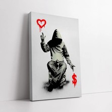 Mushen Studio Banksy Paradan Önce Aşk Kanvas Tablo Duvar Dekoru Salon Ofis Yatak Odası