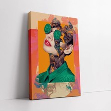 Mushen Studio Sürreal Pop Art Kadın Kanvas Tablo Duvar Dekoru Salon Ofis Yatak Odası