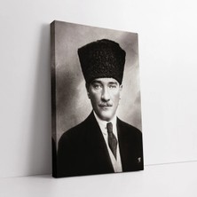 Mushen Studio Gazi Mustafa Kemal Portresi Kanvas Tablo Duvar Dekoru Salon Ofis Yatak Odası