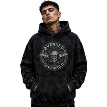 Sevbano Avenged Sevenfold Rock Metal Müzik Grubu Baskılı Unisex Oversize Yıkamalı Premium Hoodie Sweatshirt