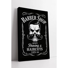 Mushen Studio Barber Shop Yazılı  Retro Tarz Erkek Kuaförü Dekoratif Duvar Sanatı Kanvas Tablo Duvar Dekoru Salon