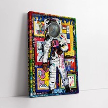 Mushen Studio Banksy Pop Art Astronot Kanvas Tablo Duvar Dekoru Salon Ofis Yatak Odası