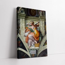 Mushen Studio Ressamlardan Michelangelo Buonarrotti Libya Sibyllası Sanatsal , Dekoratif Lüks Tablo Kanvas Tablo D