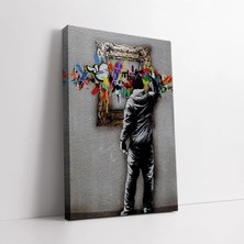 Mushen Studio Banksy Graffiti Çerçeve Kanvas Tablo Duvar Dekoru Salon Ofis Yatak Odası