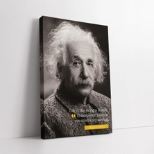 Mushen Studio Albert Einstein Motivasyon Sözleri Kanvas Tablo Duvar Dekoru Salon Ofis Yatak Odası
