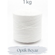 Bevella Macrame Cord 1 kg Pamuklu El Örgü Ipi Runner Ipi- Koton Ip- Punch Ipi- Motif Ipi Optik Beyaz Rengi 1000 gr