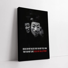 Mushen Studio V For Vendetta Motivasyon Kanvas Tablo Duvar Dekoru Salon Ofis Yatak Odası