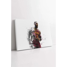 Mushen Studio Efsane Basketbolcu Lebron James Cleveland Cavaliers Spor Basketbol Dekoratif Yatay Kanvas Tablo Duva