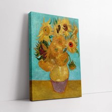 Mushen Studio Ressamlardan Vincen Van Gogh On Iki Ayçiçeği Vazosu Klasik , Vincent Van Gogh Tablosu Kanvas Tablo D