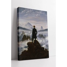 Mushen Studio Sis Denizi Üzerinde Gezgin  Caspar David Friedrich Romantik Sanat Ev Ofis Dekoru Kanvas Tablo Duvar