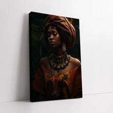Mushen Studio Modern Afrikalı Kadın Portresi Kanvas Tablo Duvar Dekoru Salon Ofis Yatak Odası