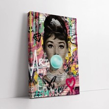 Mushen Studio Audrey Hepburn Sakız Kanvas Tablo Duvar Dekoru Salon Ofis Yatak Odası