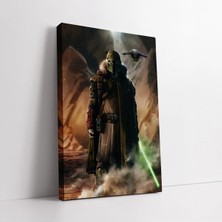 Mushen Studio Star Wars Yeşil Kılıç Kanvas Tablo Duvar Dekoru Salon Ofis Yatak Odası