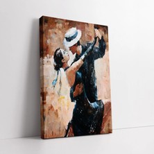 Mushen Studio Tango Dansçıları Soyut Kanvas Duvar Tablosu, Müzik ve Dans Odası Sanatsal Dekoratif Duvar Dekoru Kan