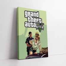 Mushen Studio Oyuncu Odası Gta 5 Oyunu Kanvas Tablo Duvar Dekoru Salon Ofis Yatak Odası