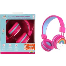 S01002605 -Sun-Gle-Ech-Kulaklık Mikrofonlu Katlanabilir Kablosuz Gökkuşağı Resim