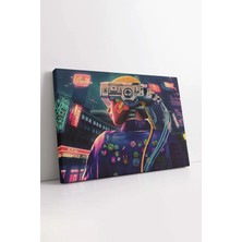 Mushen Studio Bilim Kurgu Cyberpunk Dünyası Dekoratif , Oyuncu Gamer Yayıncı Odası Için Duvar Dekoru Kanvas Tablo