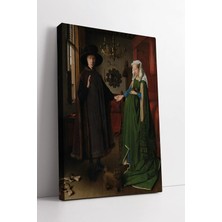 Mushen Studio Arnolfini’nin Evlenmesi  Jan Van Eyck Rönesans Sanat Ev Ofis Duvar Dekoru Kanvas Tablo Duvar Dekoru