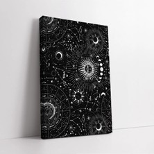 Mushen Studio Astrolojik Burç Desenli Kanvas Tablo Duvar Dekoru Salon Ofis Yatak Odası